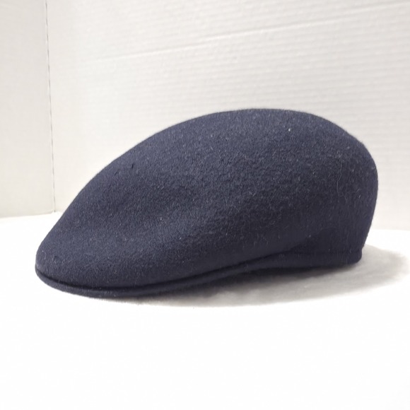 Saks‎ Fifth Avenue Italy Men's Blue 100% Wool Ivy Cap Size Medium Peaky - Picture 1 of 5